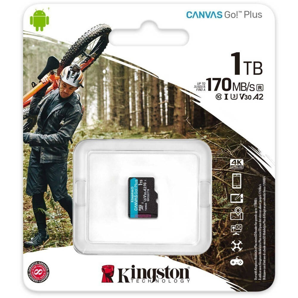 Карта памяти 1Tb MicroSD Kingston Canvas Go! Plus (SDCG3/1TBSP) - фото 3