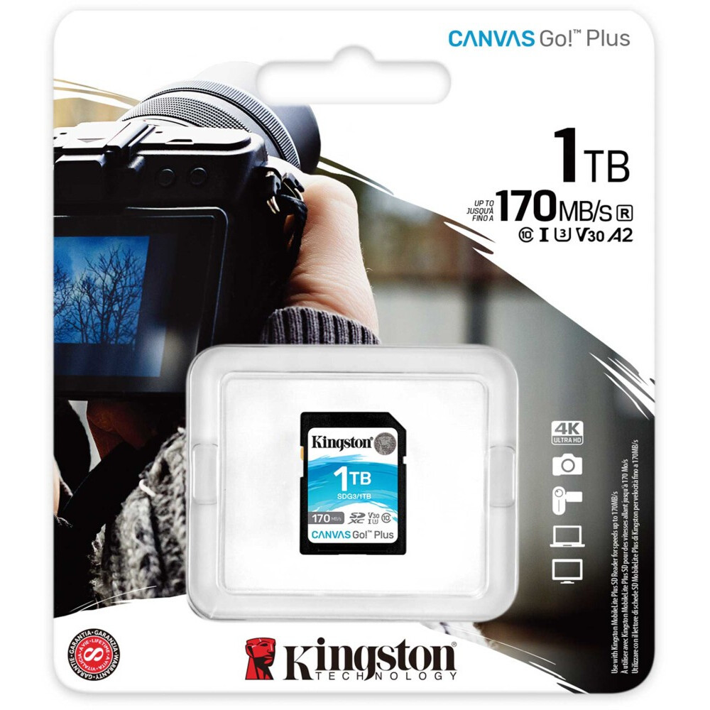 Карта памяти 1Tb SD Kingston Canvas Go! Plus (SDG3/1TB) - фото 3