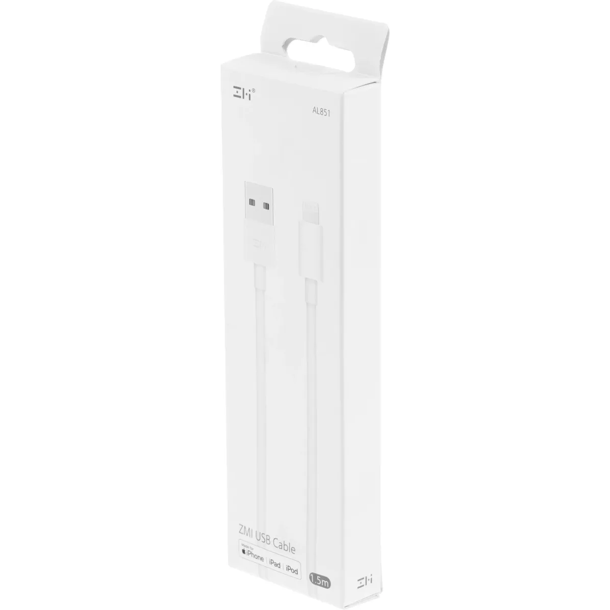 Кабель USB - Lightning, 1.5м, ZMI AL851 White - фото 3