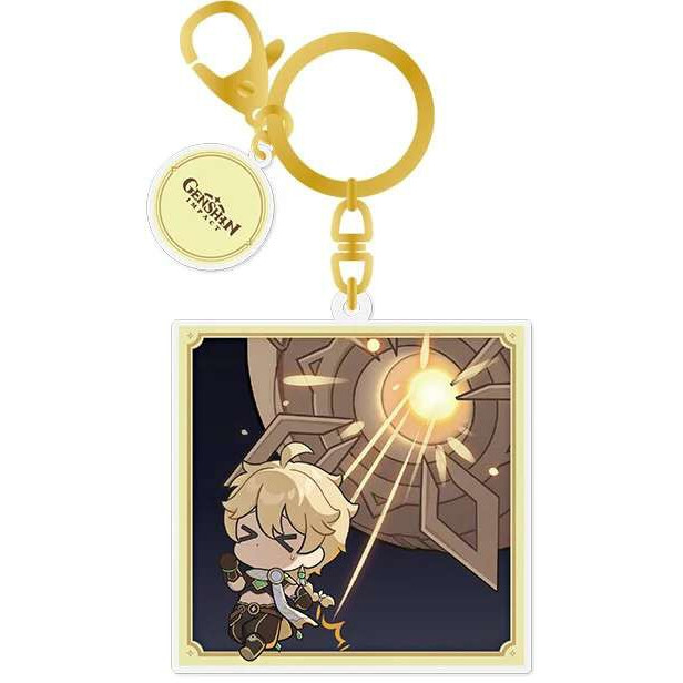 Брелок miHoYo Genshin Impact 2023 Fontaine Art Exhibit Chibi Expression Traveler Aether