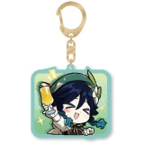 Брелок miHoYo Genshin Impact Chibi Expressions Character Acrylic Keychain (6976068147374)