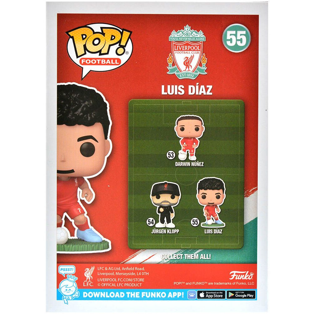 Фигурка Funko POP! Football Liverpool Luis Diaz - 73934 - фото 3