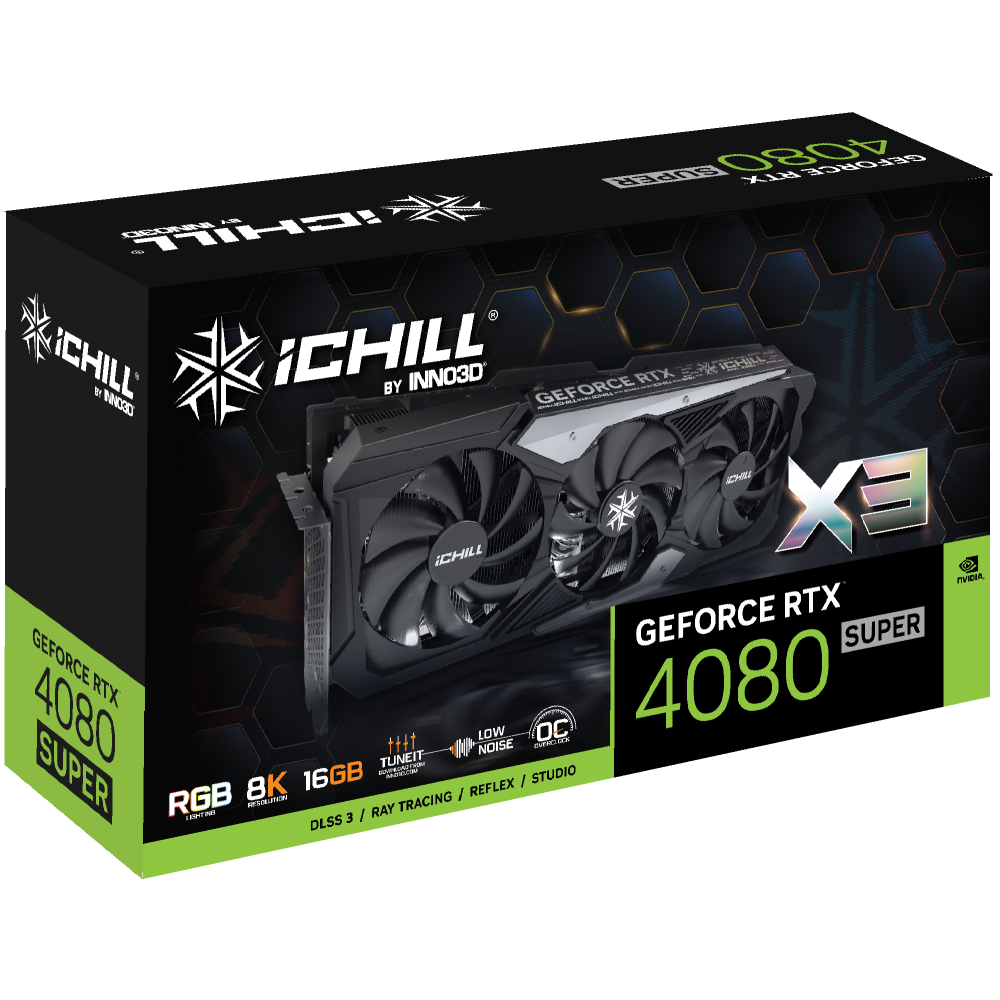 Видеокарта NVIDIA GeForce RTX 4080 Super INNO3D iChill X3 16Gb (C408S3-166XX-187049H) - фото 3