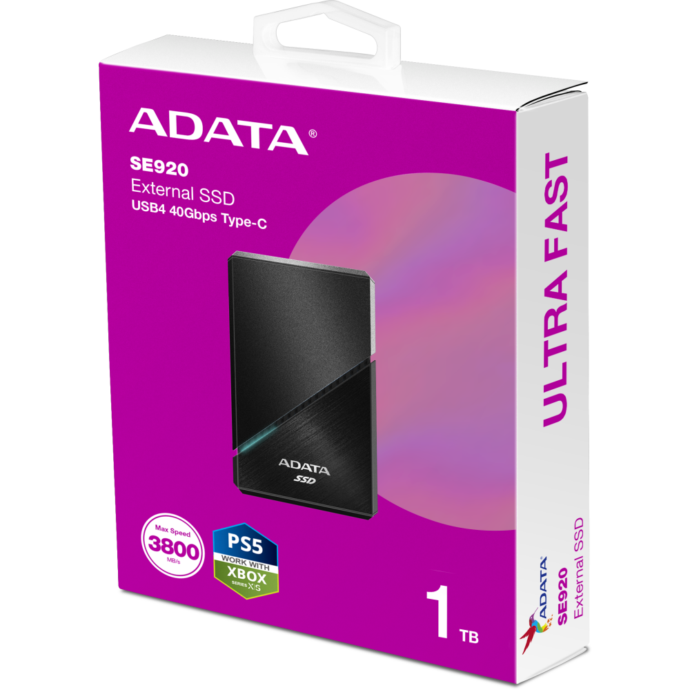 Внешний накопитель SSD 4Tb ADATA SE920 Black (SE920-4TCBK) - фото 5