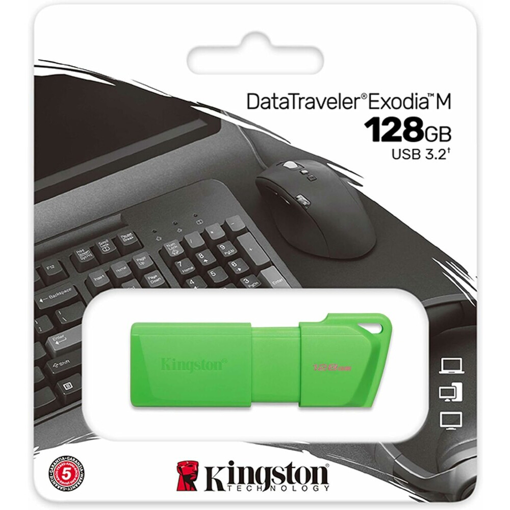 USB Flash накопитель 128Gb Kingston DataTraveler Exodia M Neon Green (KC-U2L128-7LG) - фото 4