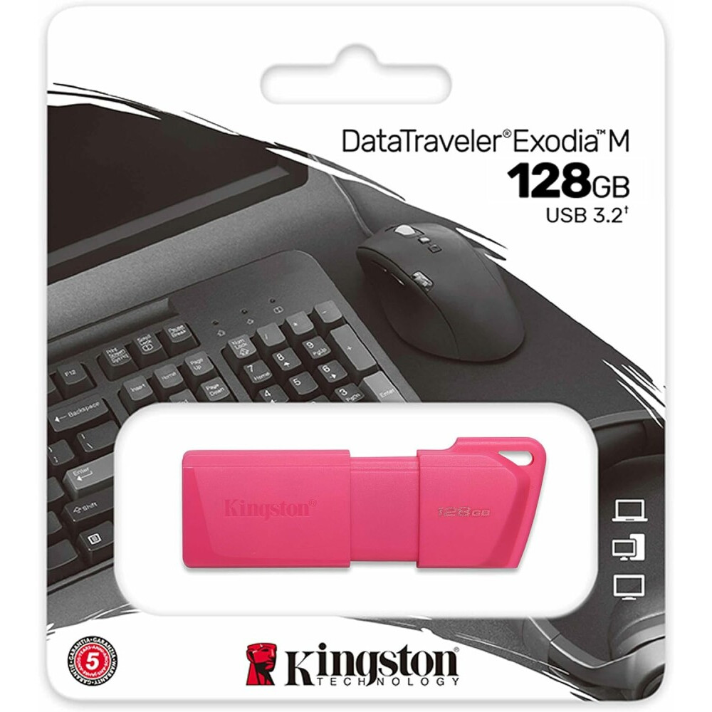 USB Flash накопитель 128Gb Kingston DataTraveler Exodia M Neon Pink (KC-U2L128-7LN) - фото 4