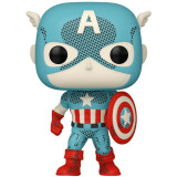 Фигурка Funko POP! Bobble Marvel D100 Retro Captain America (Exc) (74479)