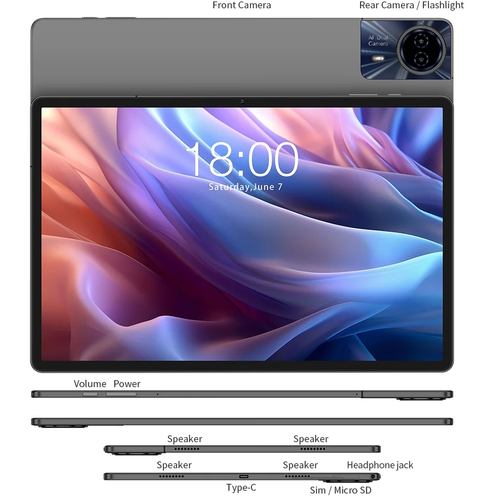 Планшет Teclast T65 Max 8/256Gb 4G Grey - фото 6