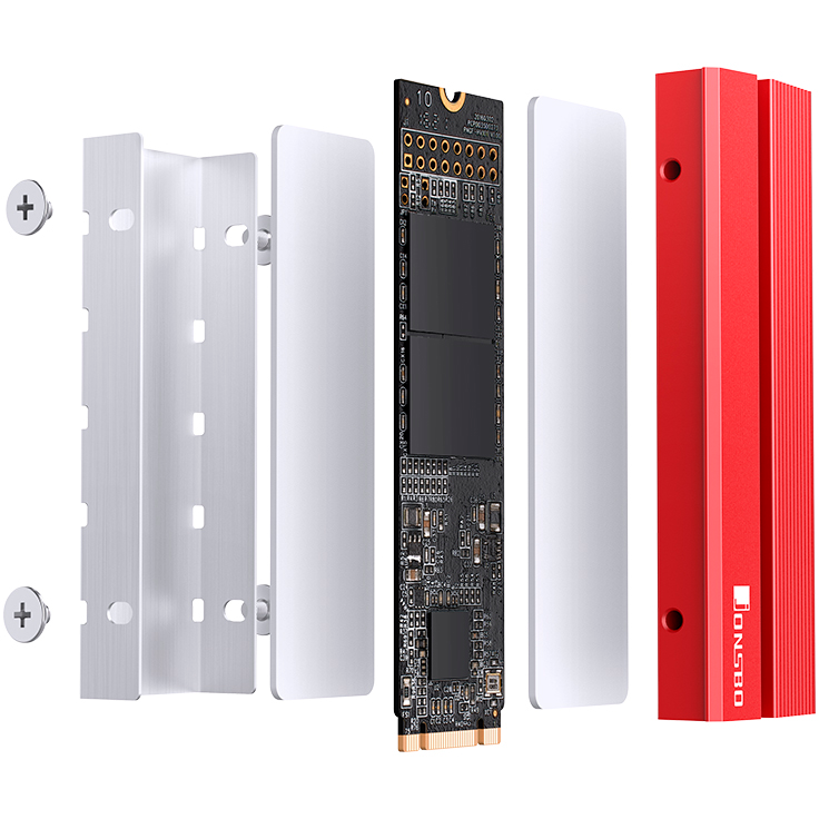 Радиатор для SSD M.2 Jonsbo M.2-6 Red - фото 6