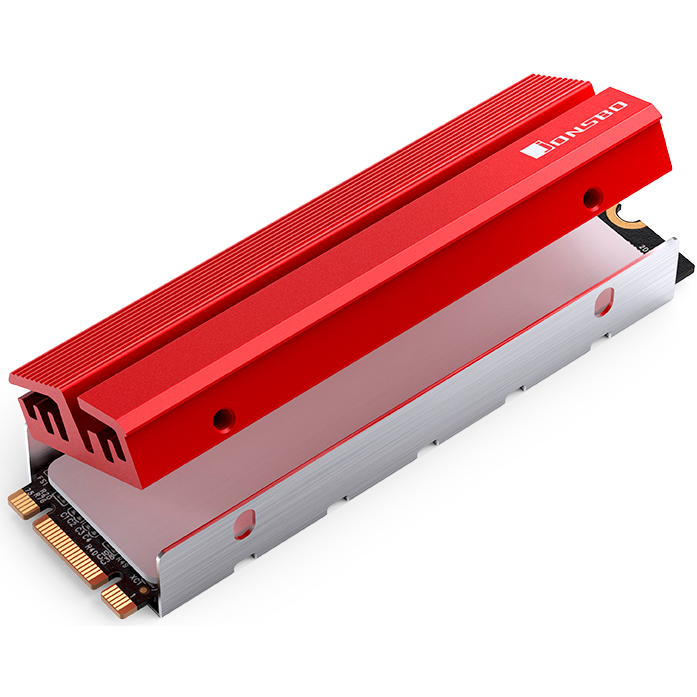 Радиатор для SSD M.2 Jonsbo M.2-6 Red - фото 7