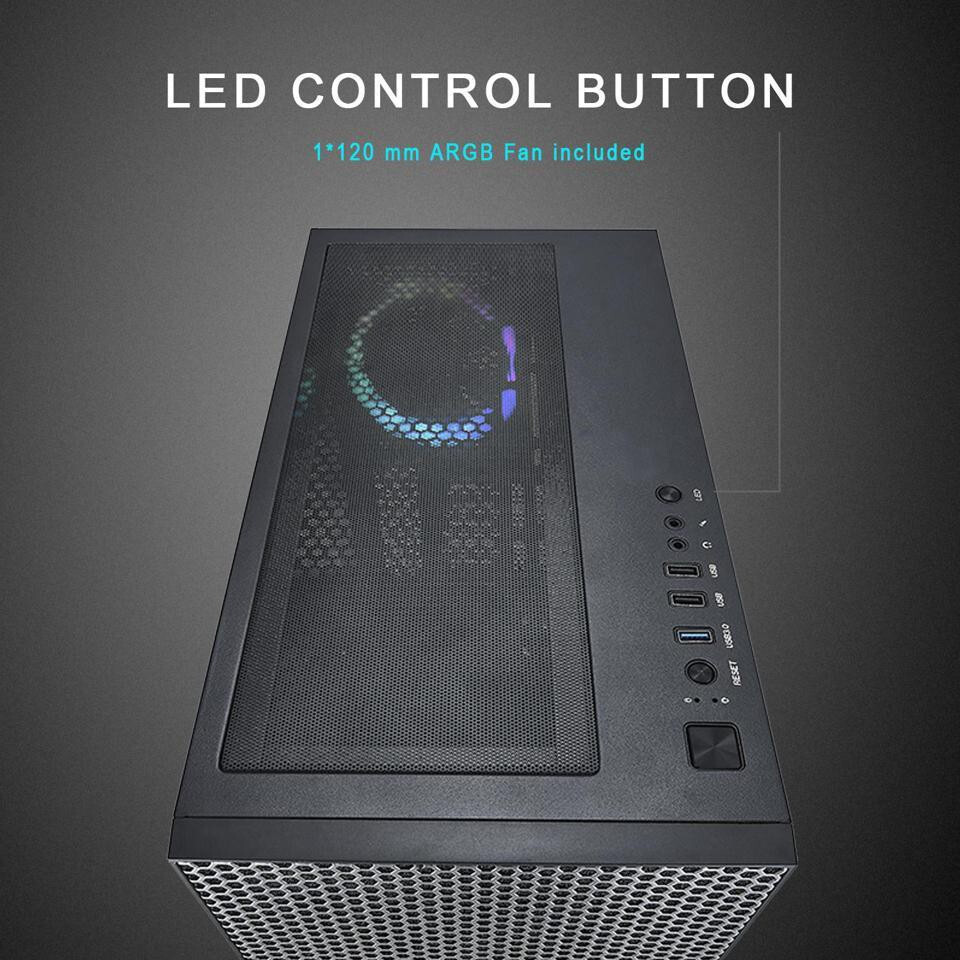 Корпус AZZA Hive Black - CSAZ-450 HIVE - фото 11