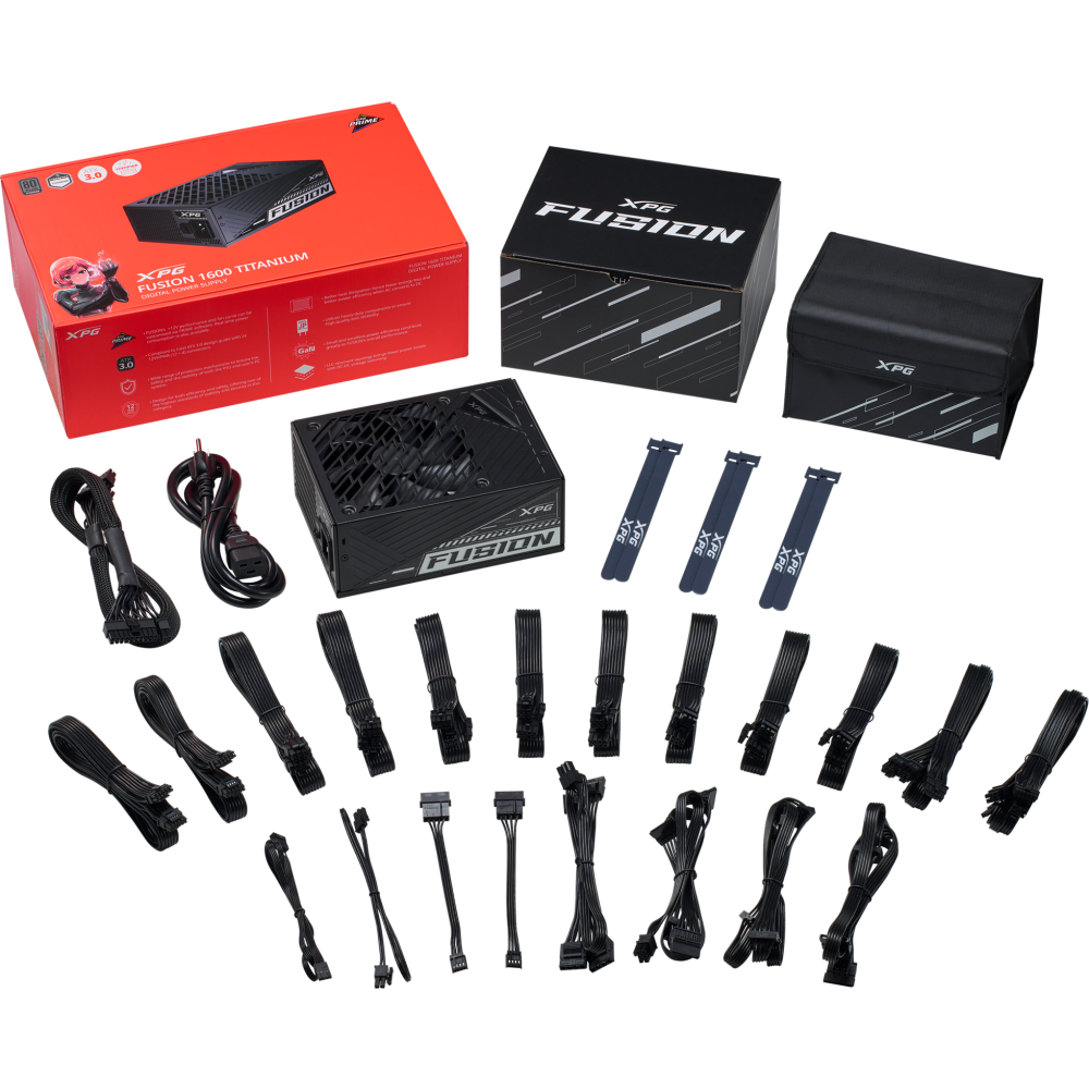 Блок питания 1600W ADATA XPG FUSION 1600 TITANIUM - FUSION1600T-BKCEU - фото 7