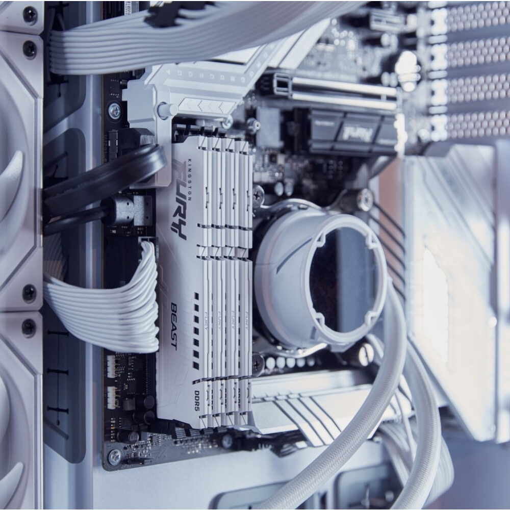 Оперативная память 16Gb DDR5 5600MHz Kingston Fury Beast White (KF556C40BW-16) - фото 4