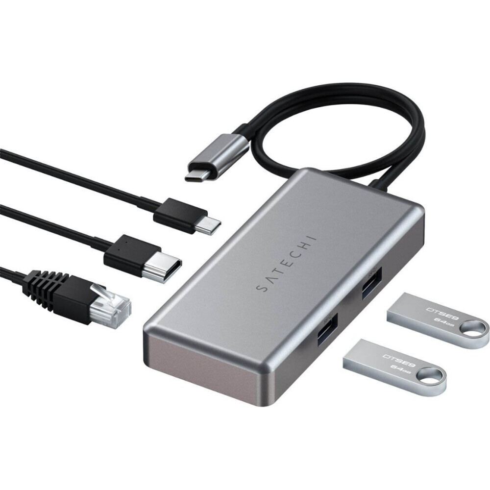 Док-станция Satechi 5-port USB-C Multiport for Chromebook (ST-UCGHM) - фото 7