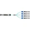 Кабель QSFP28 LR-LINK (Linkreal) LRAOC-QSFP28-4SFP28-3M