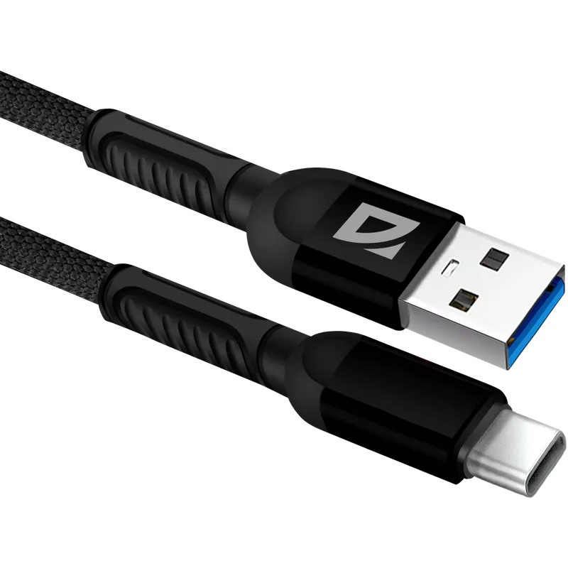 Кабель USB - USB Type-C, 1м, Defender F167 Black