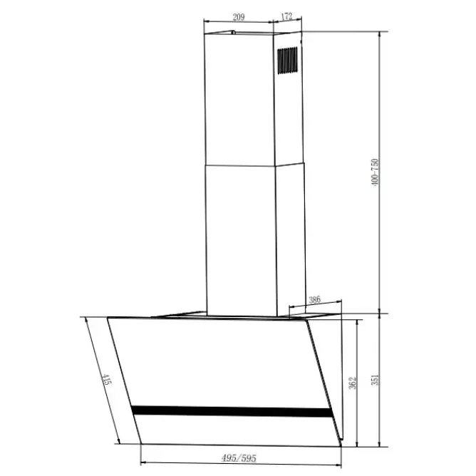 Вытяжка Elikor RISE WH 60 - 243076 - фото 2