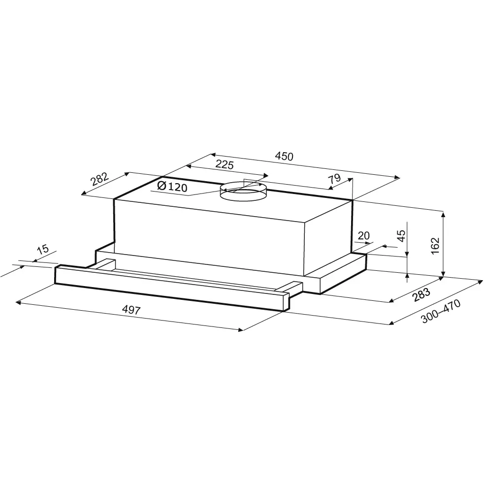 Вытяжка KRONA KAMILLA T 500 Inox - КА-00007313 - фото 5
