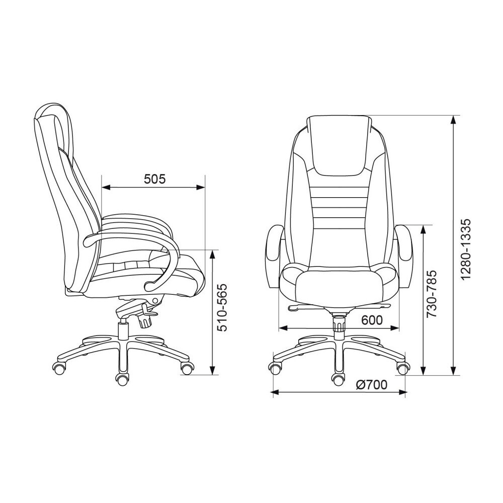Офисное кресло Бюрократ T-9923SL Black - T-9923SL/BLACK - фото 5