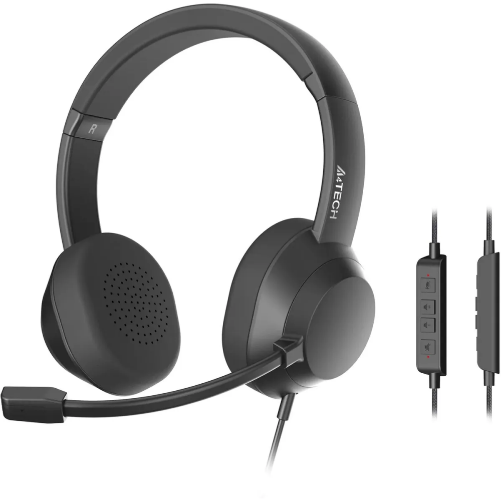 Гарнитура A4Tech Fstyler FH150U Black - FH150U BLACK	 - фото 5