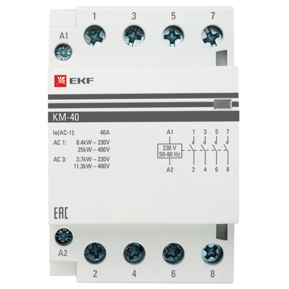 Контактор EKF km-3-40-40 - фото 2