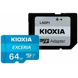 Карта памяти 64Gb MicroSD Kioxia Exceria + SD адаптер (LMEX1L064GG2)