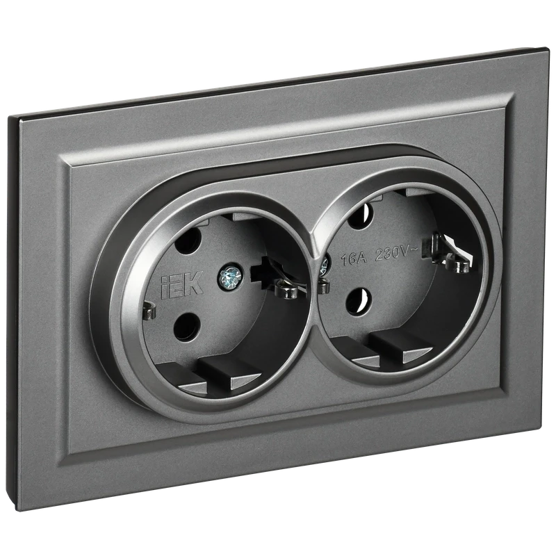 Электрическая розетка IEK BRITE BR-R24-16-K46-F