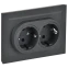 Электрическая розетка IEK BRITE BR-R24-16-K53-F