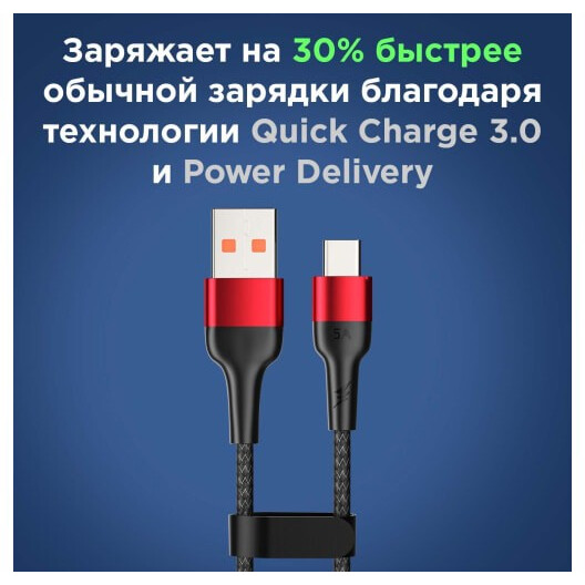 Кабель USB - USB Type-C, 1м, Rexant 18-7066 - фото 3