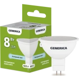Светодиодная лампочка GENERICA LL-MR16-08-230-65-GU5-G (8 Вт, GU5.3)