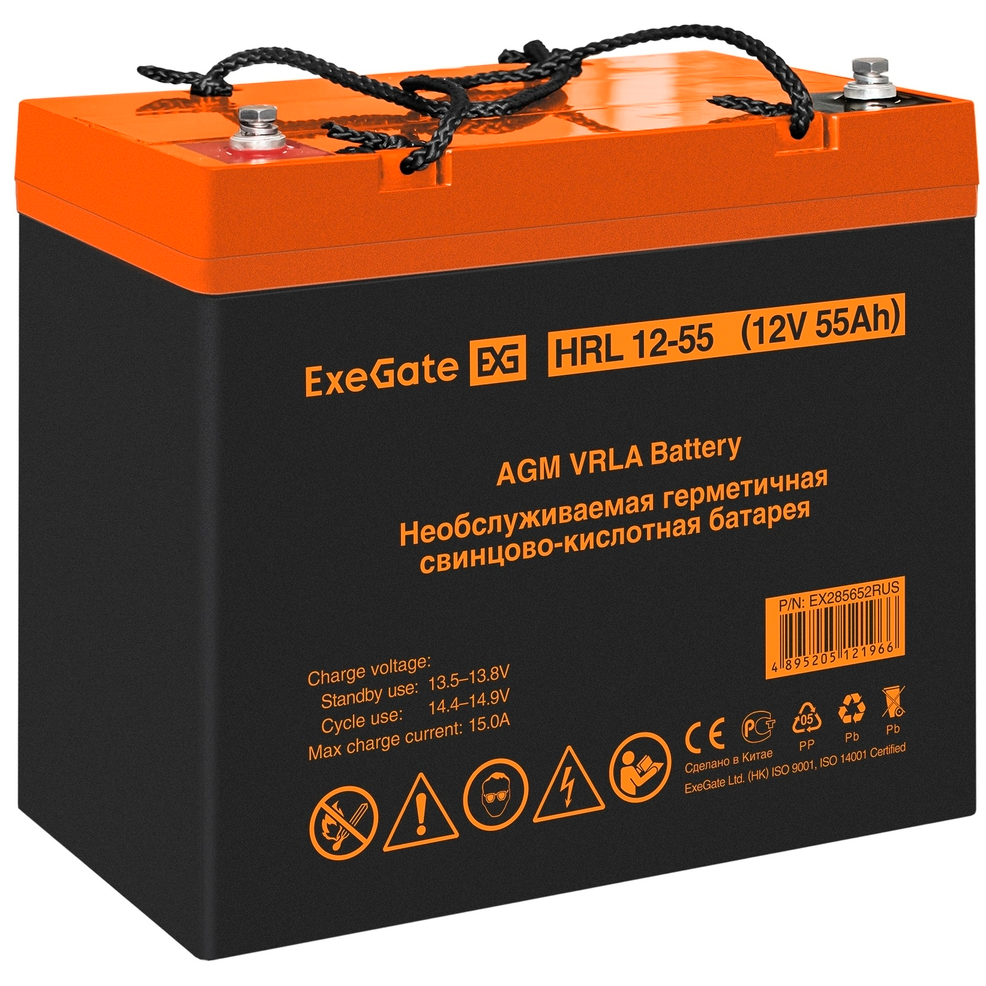 ИБП ExeGate IdealSine SR-600.LCD.2SH + HRL 12-55 (55Ач) - EX297387RUS - фото 7