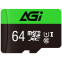 Карта памяти 64GB MicroSD AGI TF138 + SD адаптер - AGI064GU1TF138