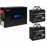 ИБП ExeGate IdealSine SR-1500.LCD.2SH + 2x DT 1275 (75Ач) (EX297437RUS)