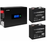 ИБП ExeGate IdealSine SR-1500.LCD.2SH + 2x DTM 1255 (55Ач) (EX297434RUS)