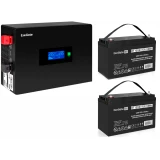 ИБП ExeGate IdealSine SR-1500.LCD.2SH + 2x DT 12100 (100Ач) (EX297441RUS)