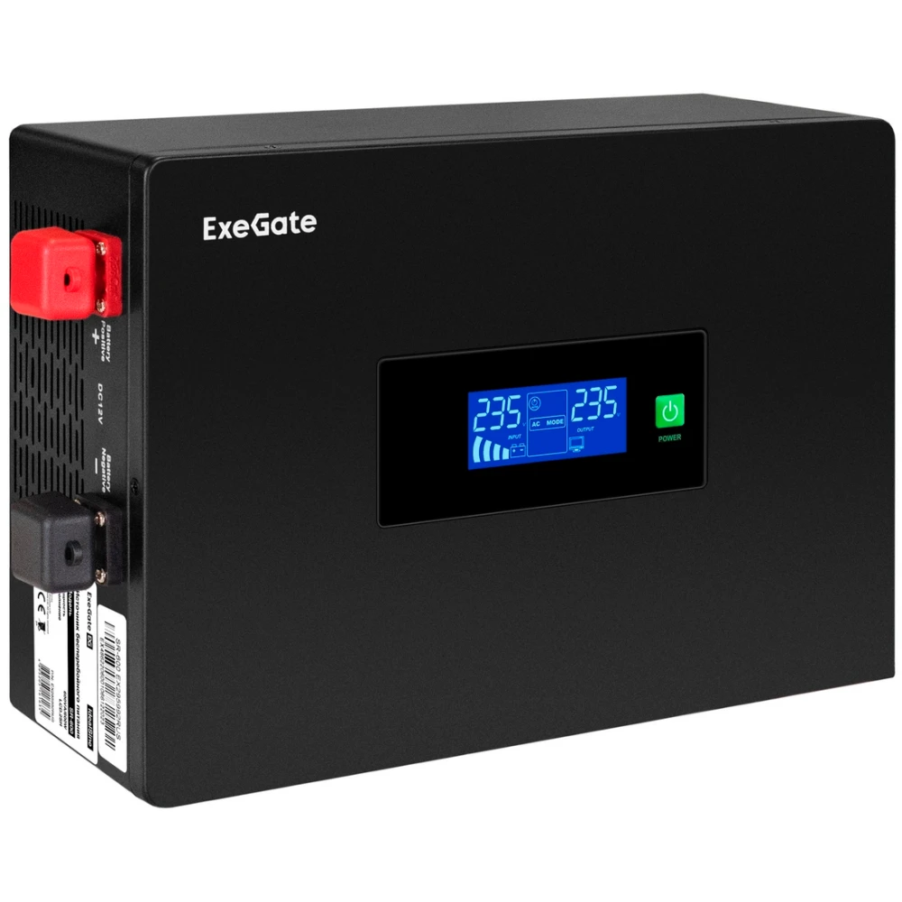 ИБП ExeGate IdealSine SR-1000.LCD.2SH + DTM 1255 (55Ач) - EX297411RUS - фото 2