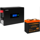 ИБП ExeGate IdealSine SR-1000.LCD.2SH + HRL 12-55 (55Ач) (EX297410RUS)