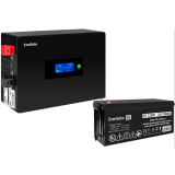 ИБП ExeGate IdealSine SR-1000.LCD.2SH + DT 12200 (200Ач) (EX297425RUS)