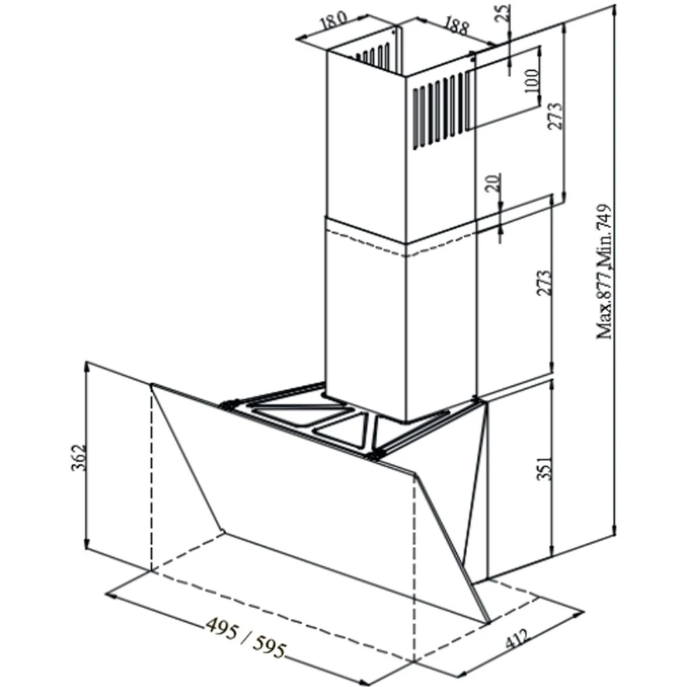 Вытяжка Monsher ASTRA 60 Noir - фото 2