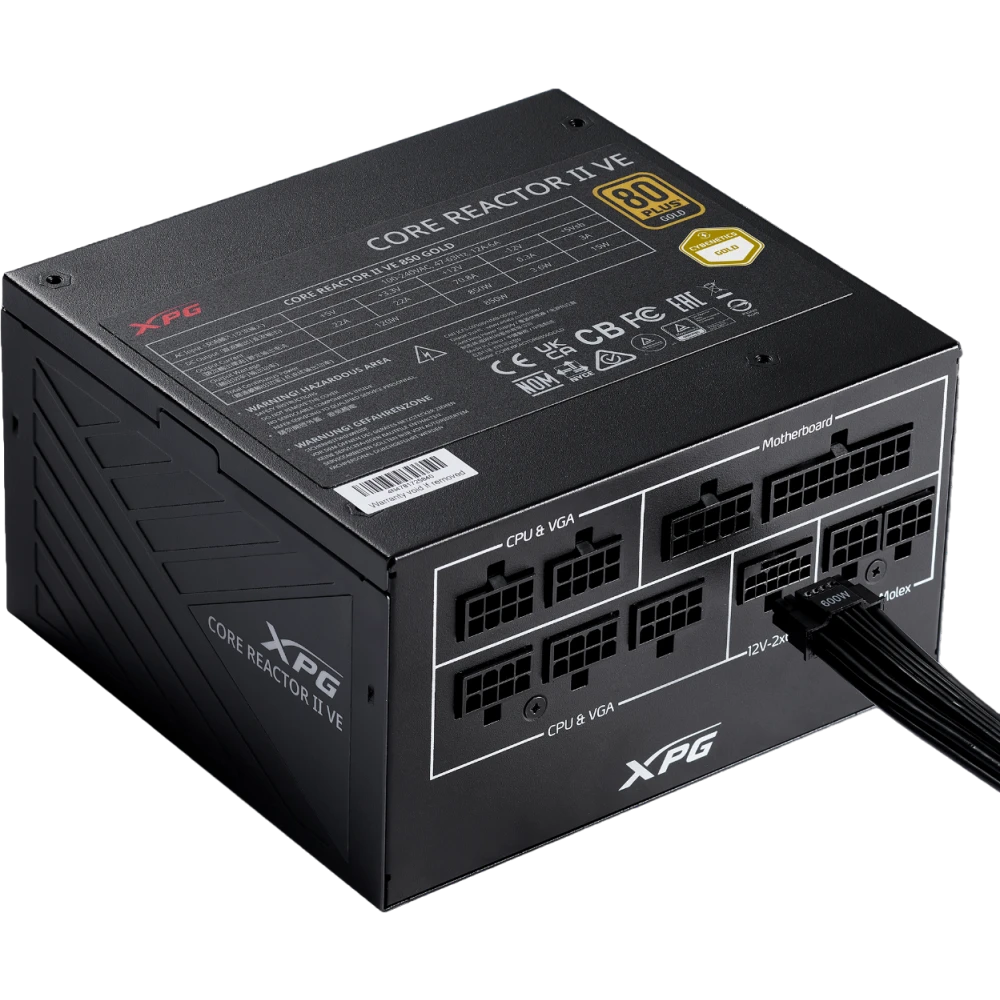 Блок питания 750W ADATA XPG CORE REACTOR II VE - COREREACTORIIVE750G-BKCEU - фото 2