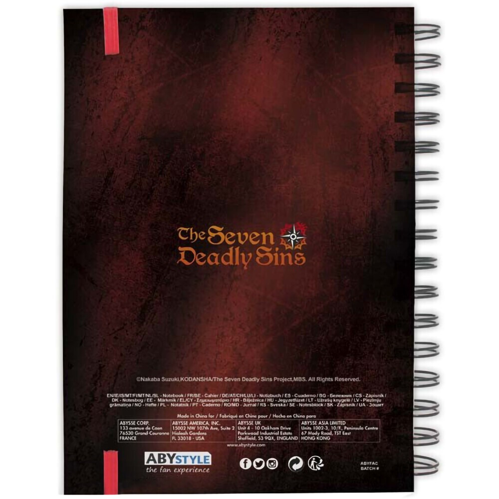 Записная книжка ABYstyle The Seven Deadly Sins Notebook Spirale Meliodas and the Sins - ABYNOT120 - фото 2