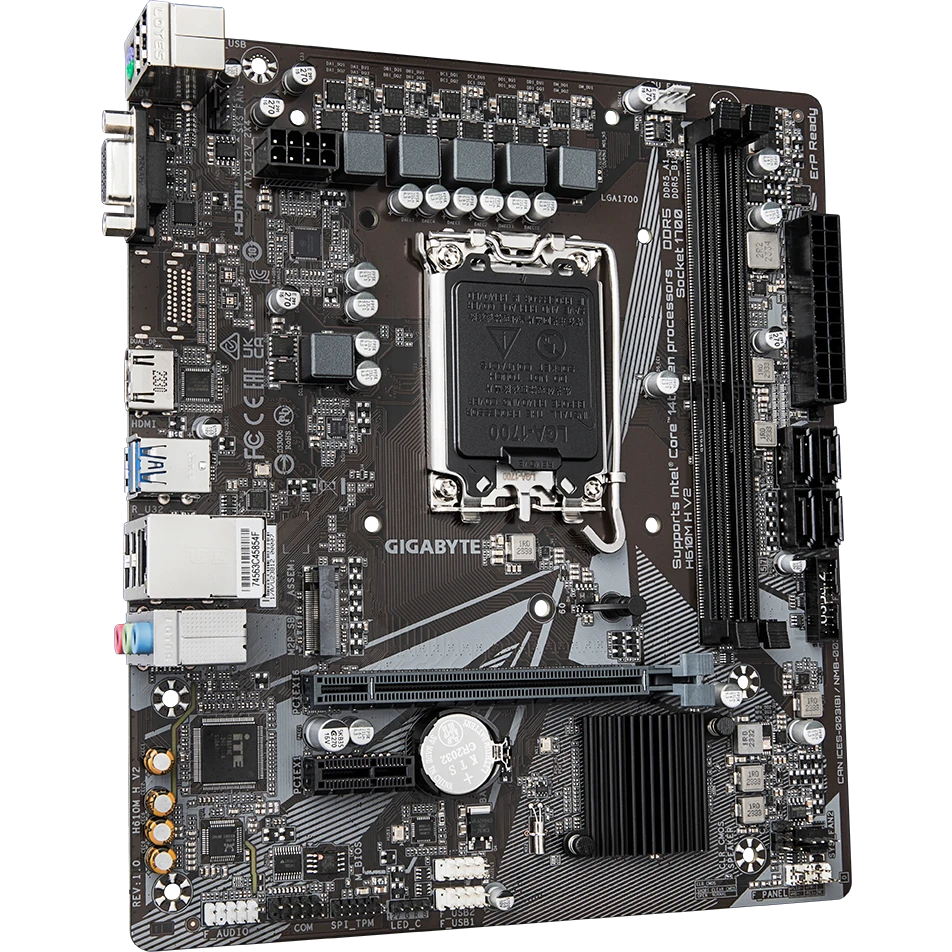 Материнская плата Gigabyte H610M H V2 - фото 2