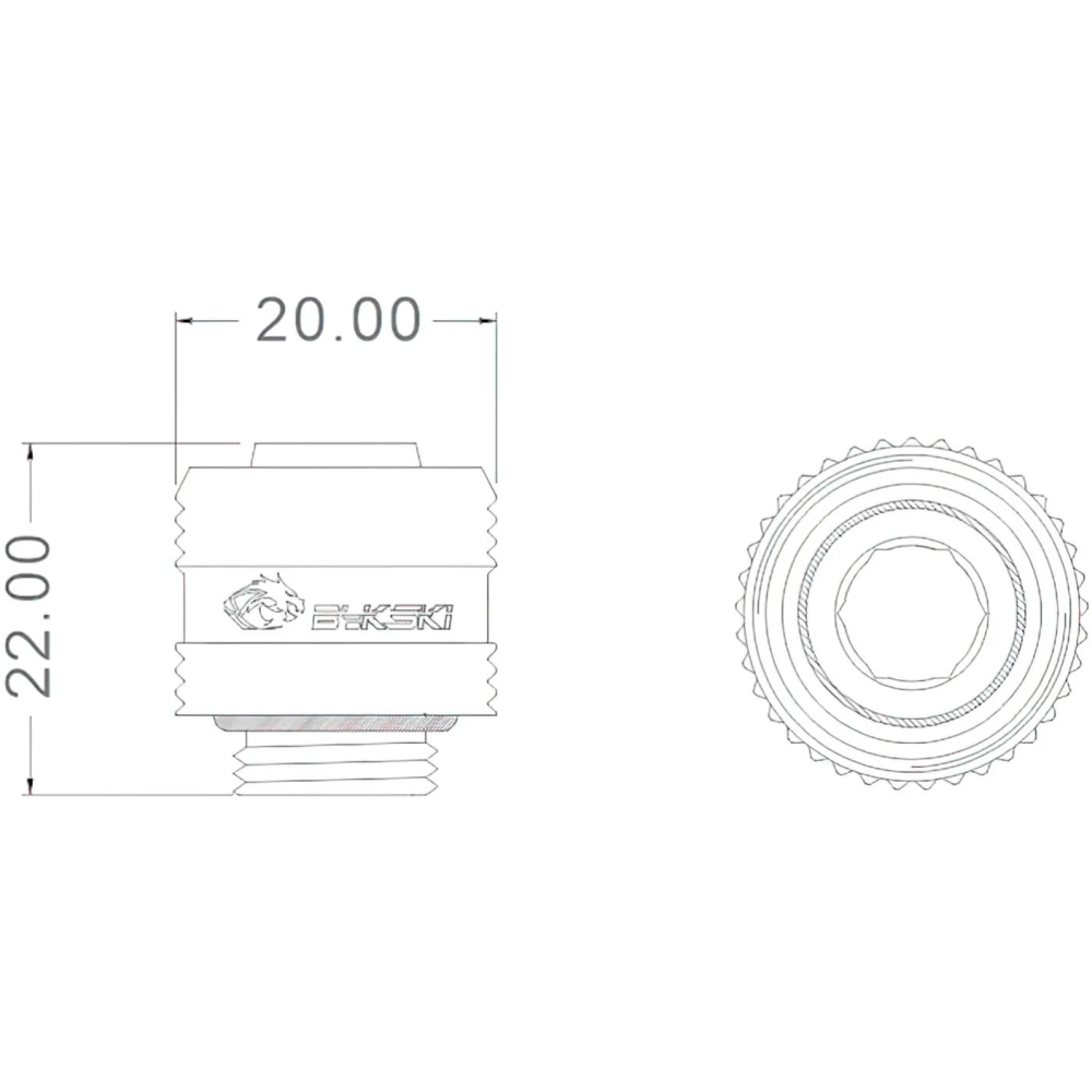 Фитинг для СЖО Bykski B-FT3-TK-V2 White (C10-0206) - фото 3