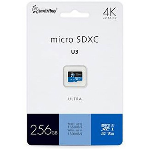 Карта памяти 256Gb MicroSD SmartBuy (SB256GBSDU3UL01)