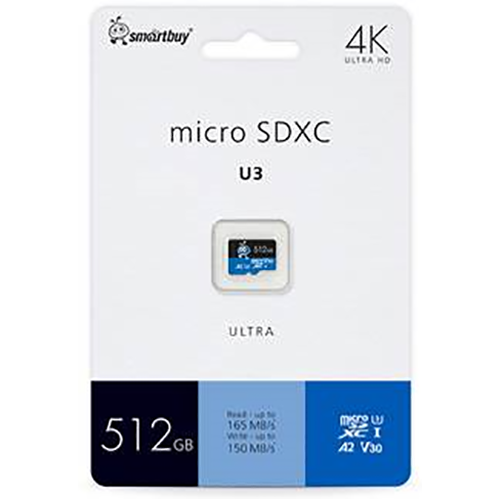 Карта памяти 512Gb MicroSD SmartBuy (SB512GBSDU3UL01)
