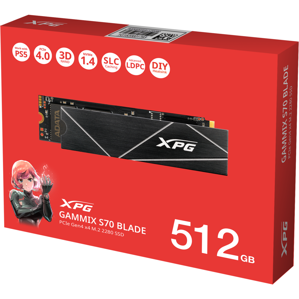 Накопитель SSD 512Gb ADATA XPG Blade S70 (AGAMMIXS70B-512G-CS) - фото 6