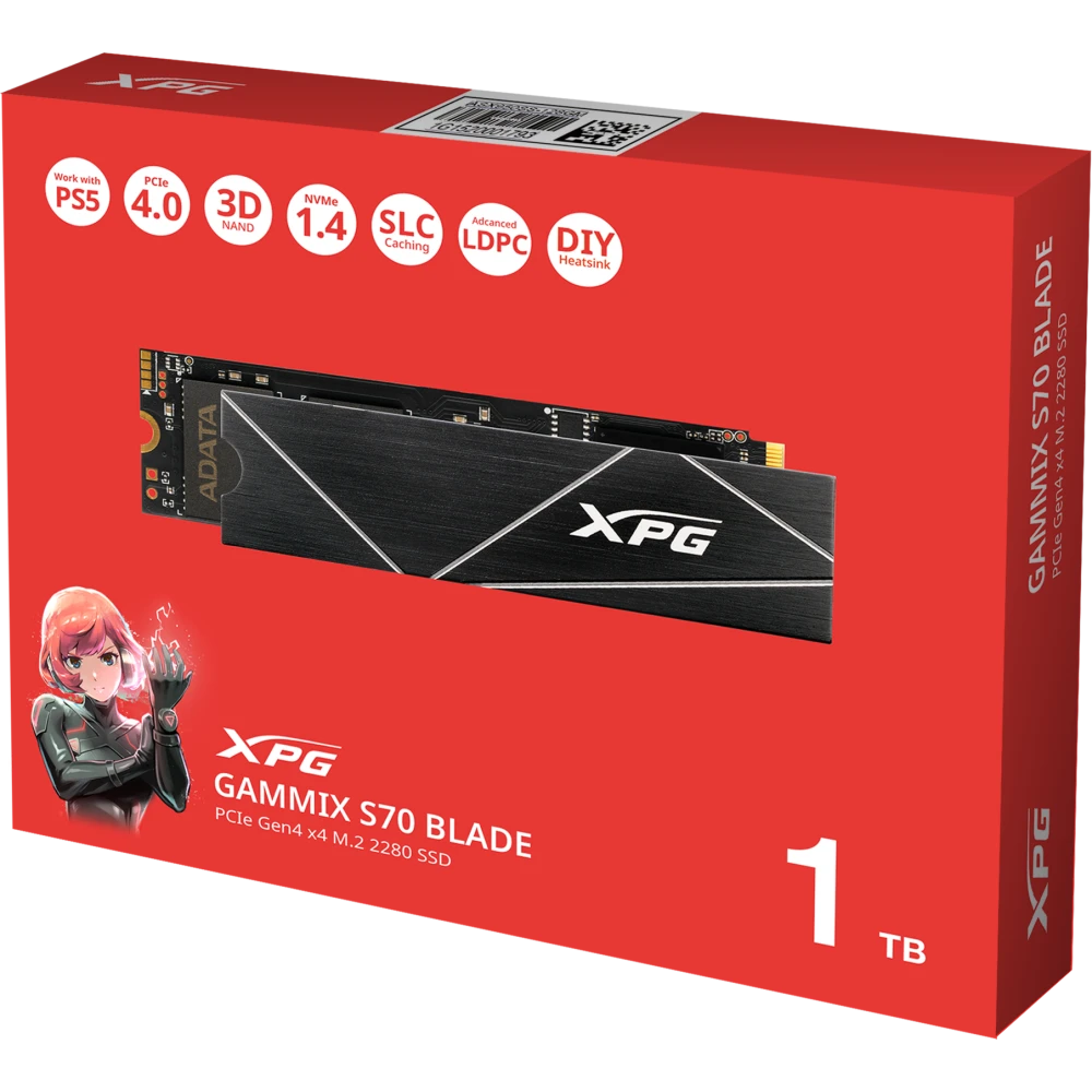 Накопитель SSD 1Tb ADATA XPG Blade S70 (AGAMMIXS70B-1T-CS) - фото 6