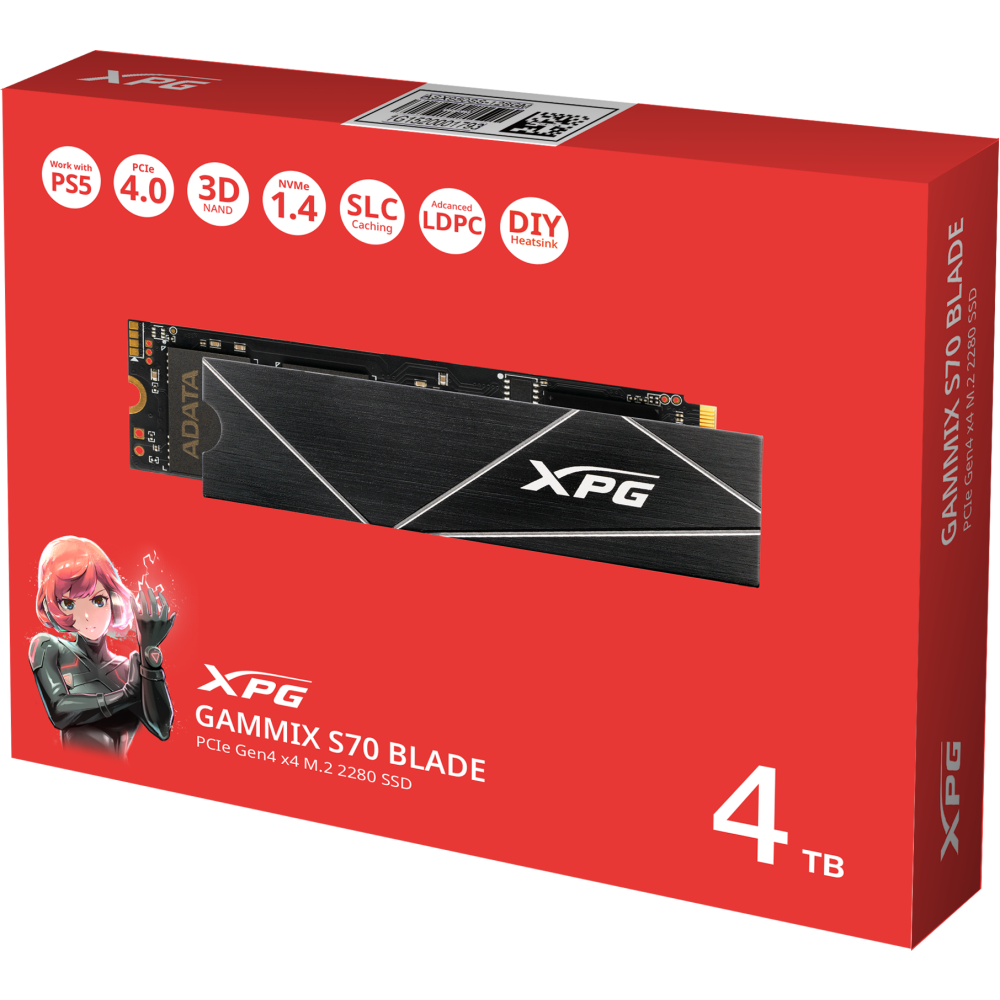 Накопитель SSD 4Tb ADATA XPG Blade S70 (AGAMMIXS70B-4T-CS) - фото 6