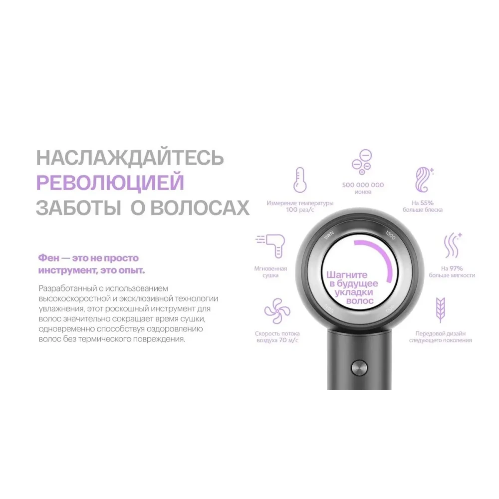 Фен itel IHD-73 Grey - фото 2