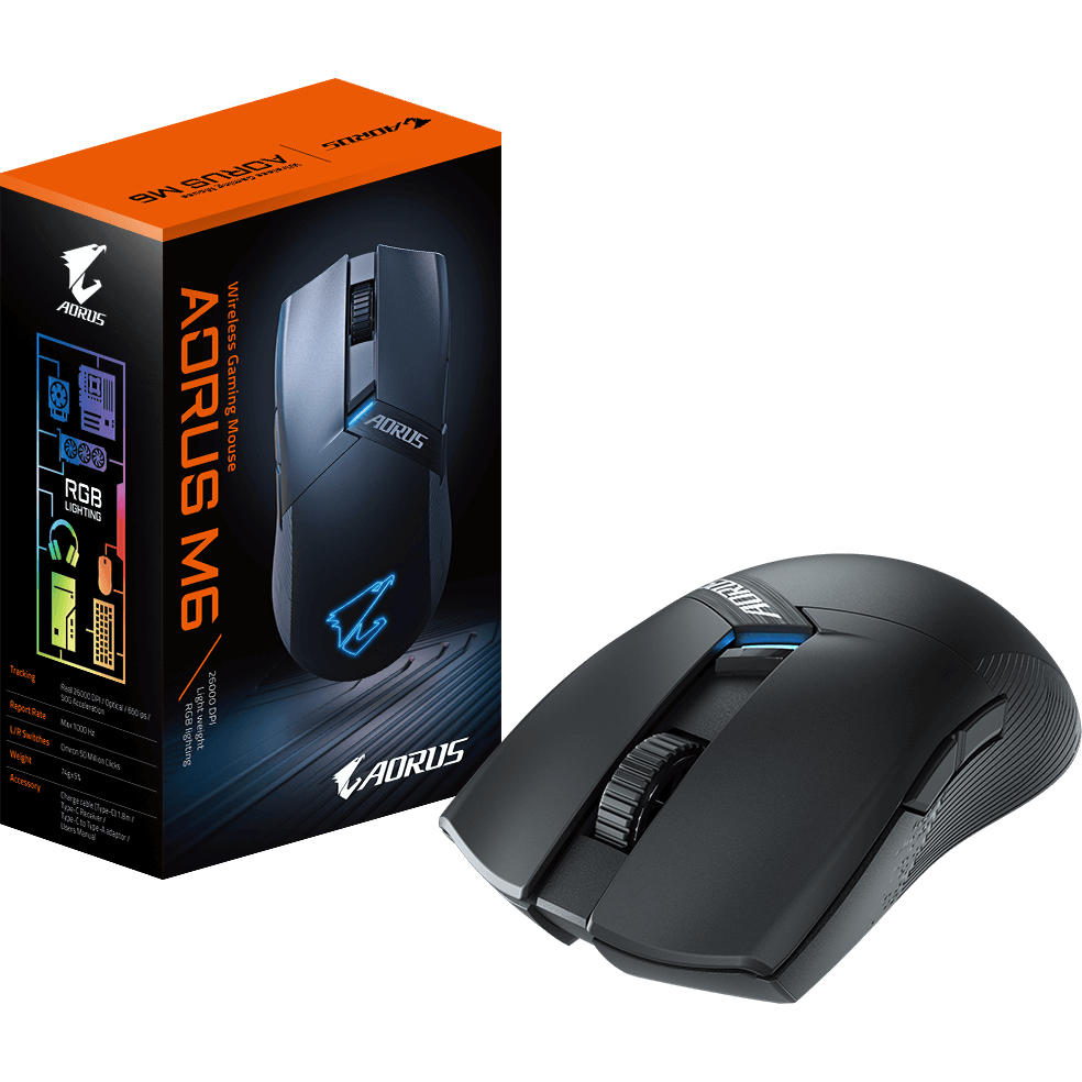 Мышь Gigabyte AORUS M6 Black - GM-AORUS M6 - фото 7